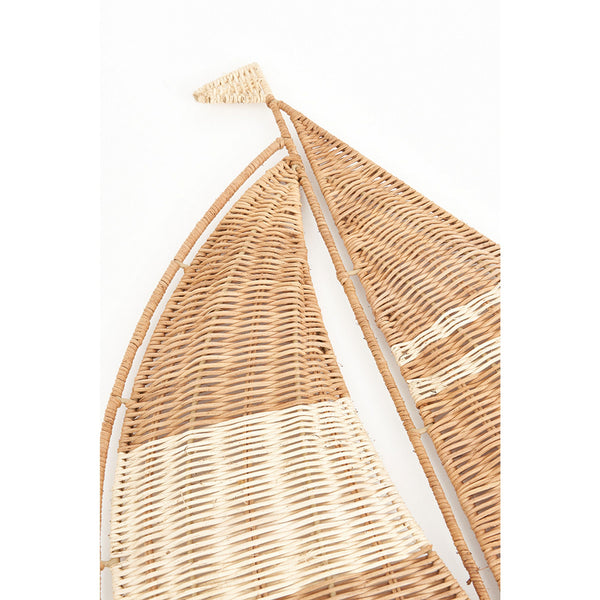 Rattan Sailboat Wall Decoration