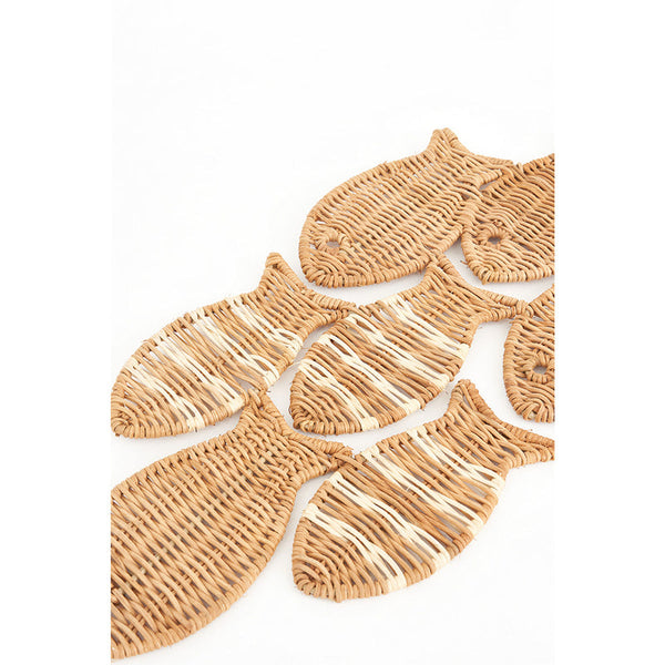 Rattan Shoal of Fish Wall Decoration