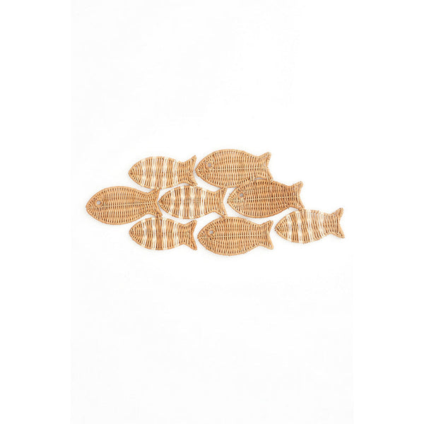 Rattan Shoal of Fish Wall Decoration