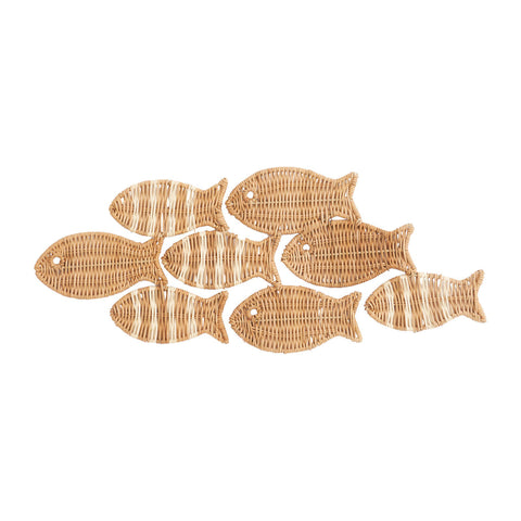 Rattan Shoal of Fish Wall Decoration