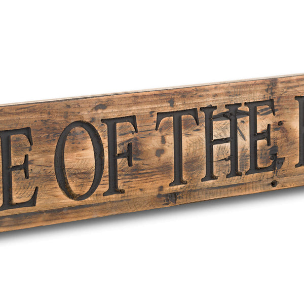 Beware Of The Kids Rustic Wooden Message Plaque