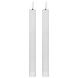Luxe Collection Natural Glow S/ 2 White LED Dinner Candles
