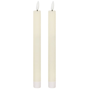 Luxe Collection Natural Glow S/ 2 Ivory LED Dinner Candles