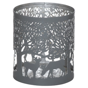 Small Silver And Grey Glowray Stag In Forest Lantern