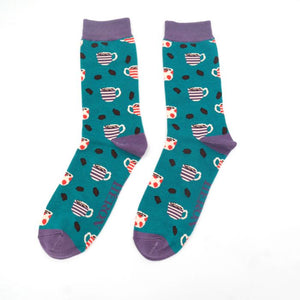 Socks - Men's - Coffee Shop - Teal